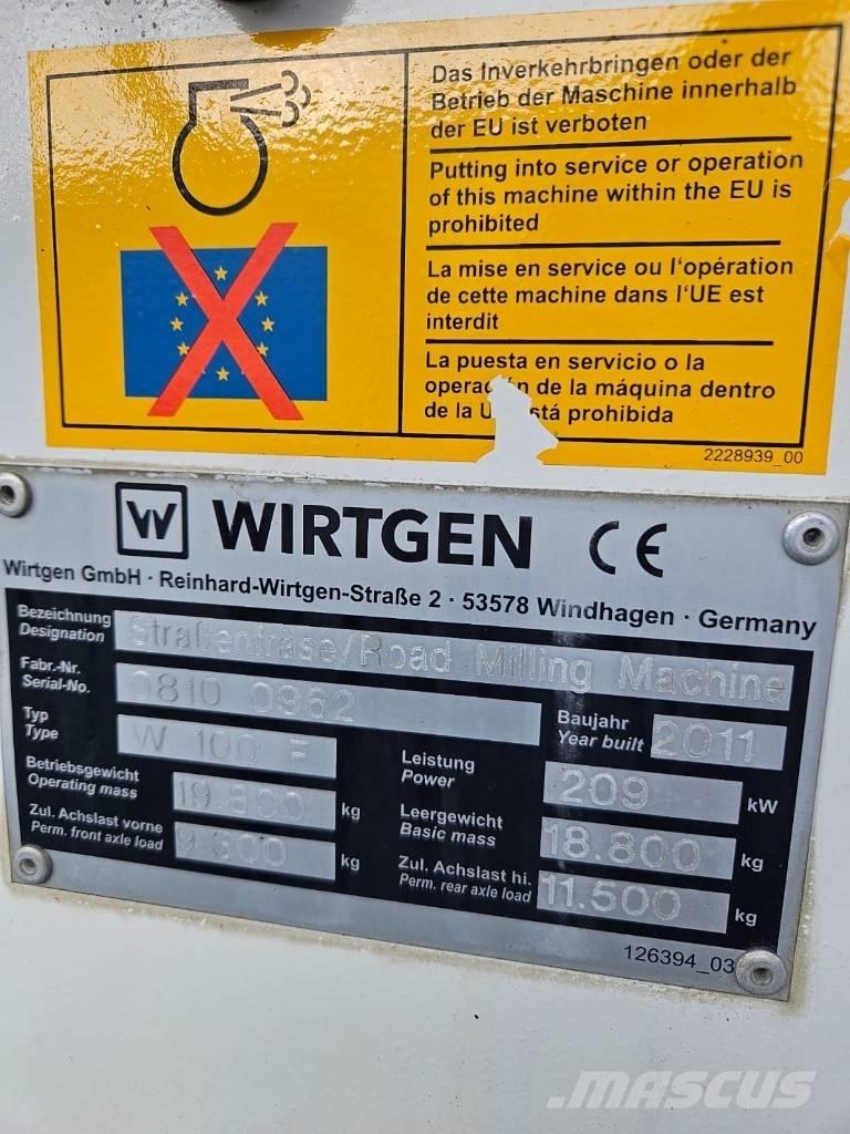 Wirtgen W 100 F Дорожные фрезы