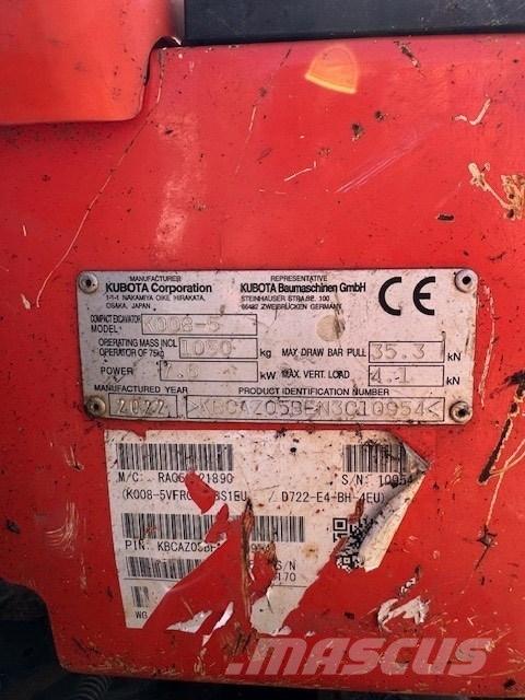 Kubota K 008-5 Мини-экскаваторы