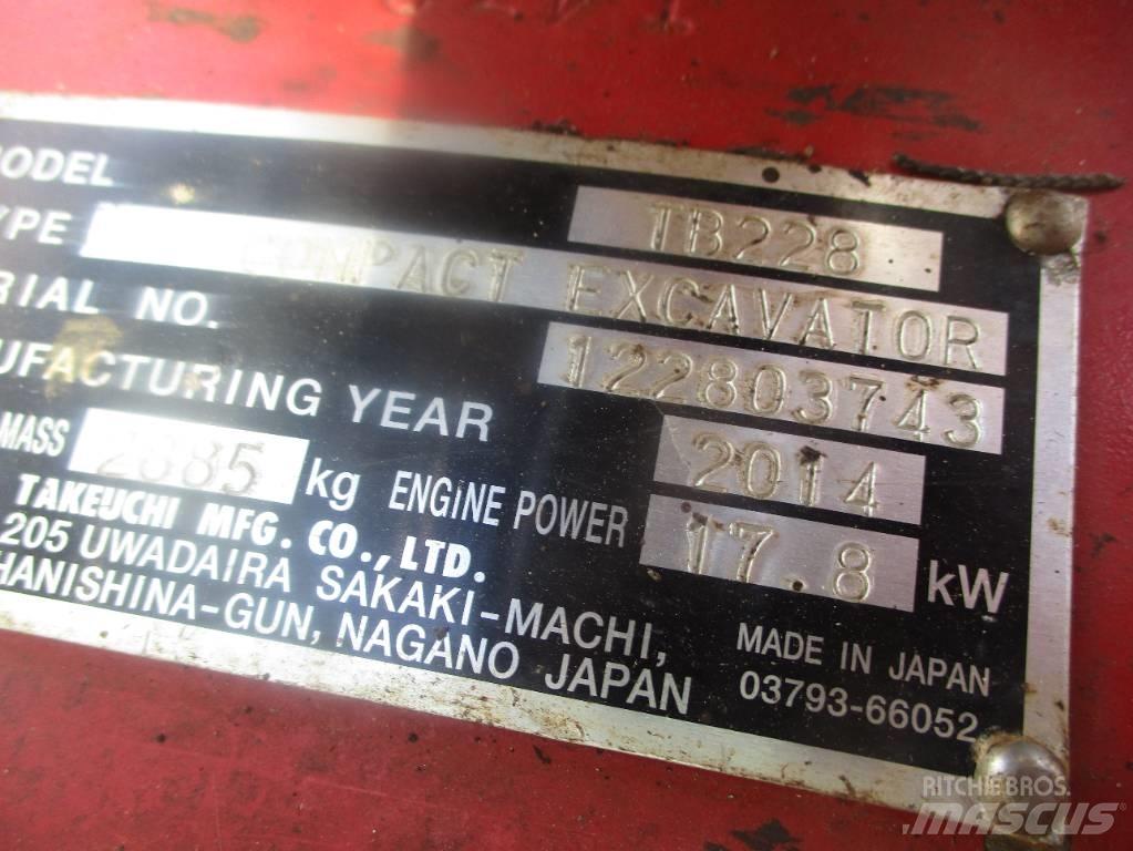 Takeuchi TB 228 Мини-экскаваторы