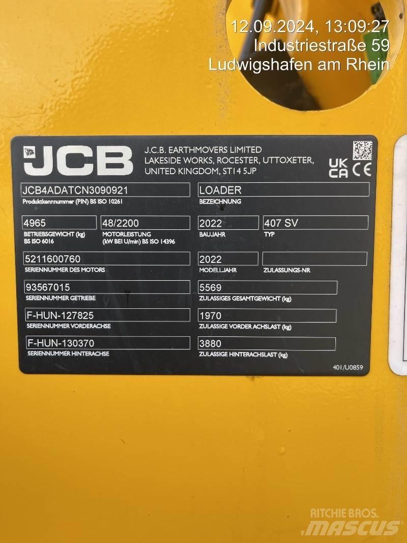 JCB 407 Фронтальные погрузчики