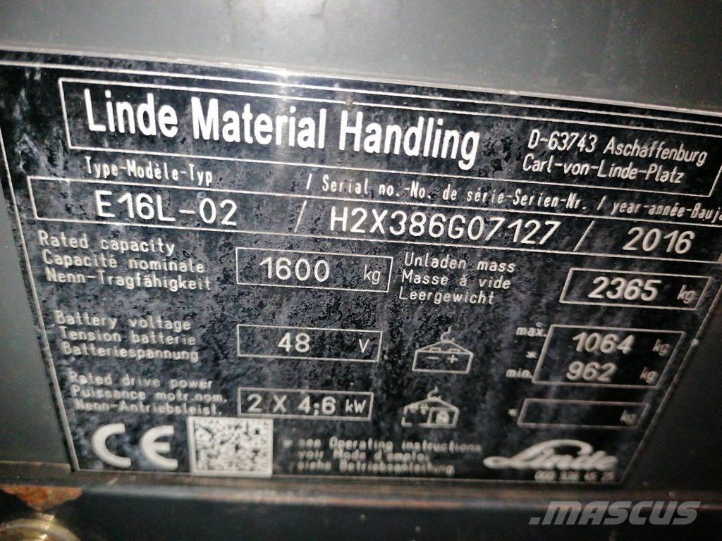 Linde E16L-02 Электропогрузчики