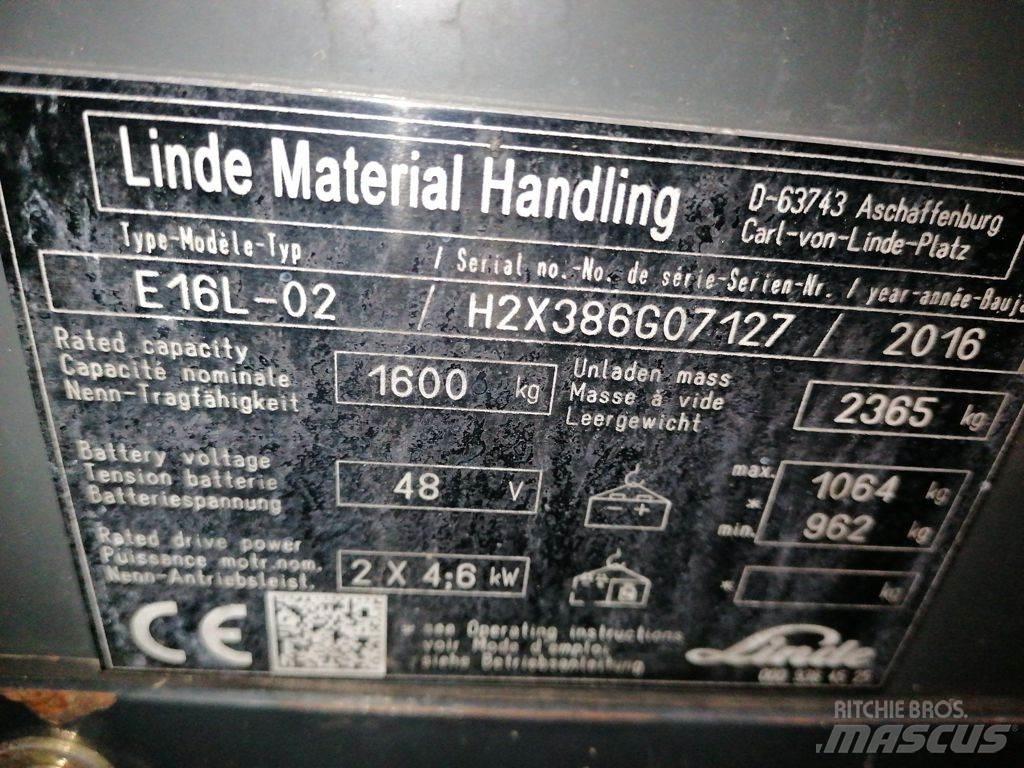 Linde E16L-02 Электропогрузчики