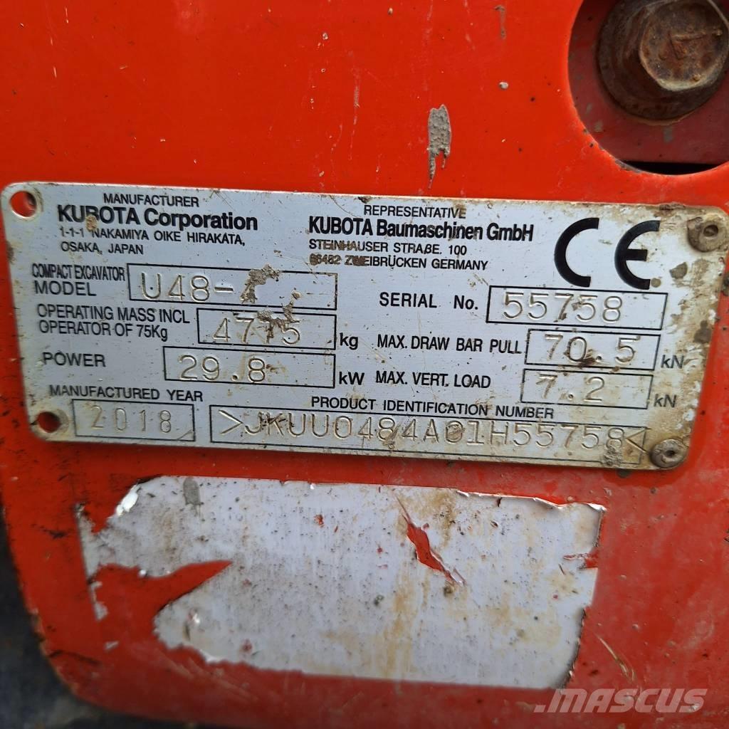 Kubota U 48-4 Мини-экскаваторы