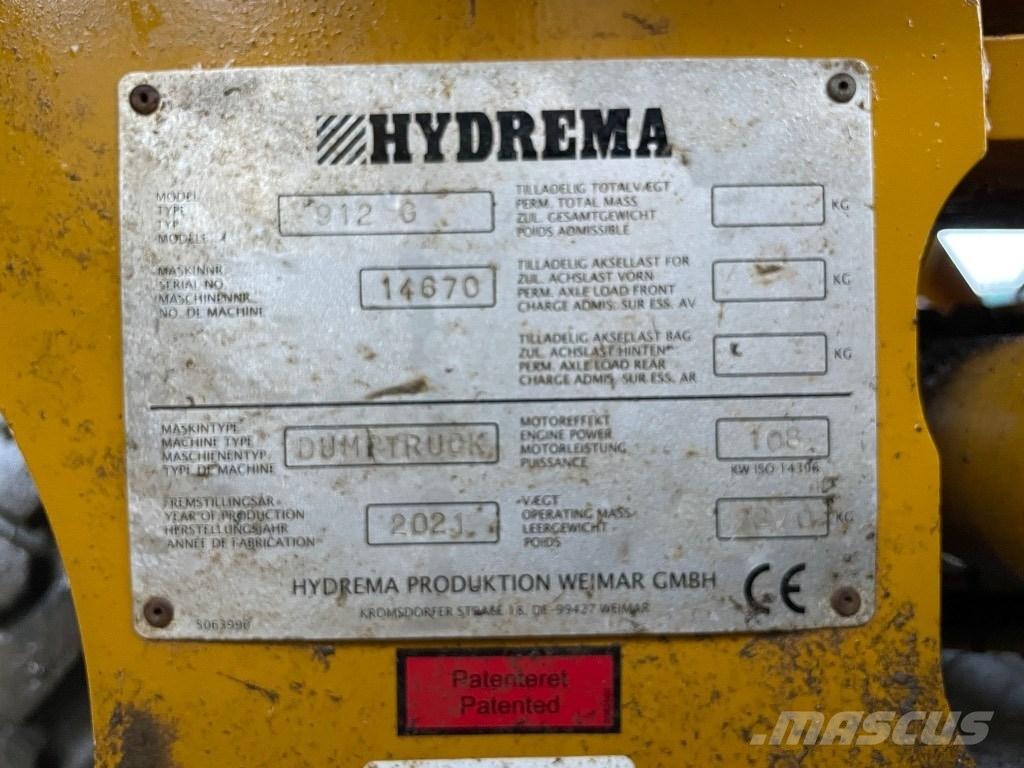 Hydrema 912 G Шарнирно-сочленённые самосвалы
