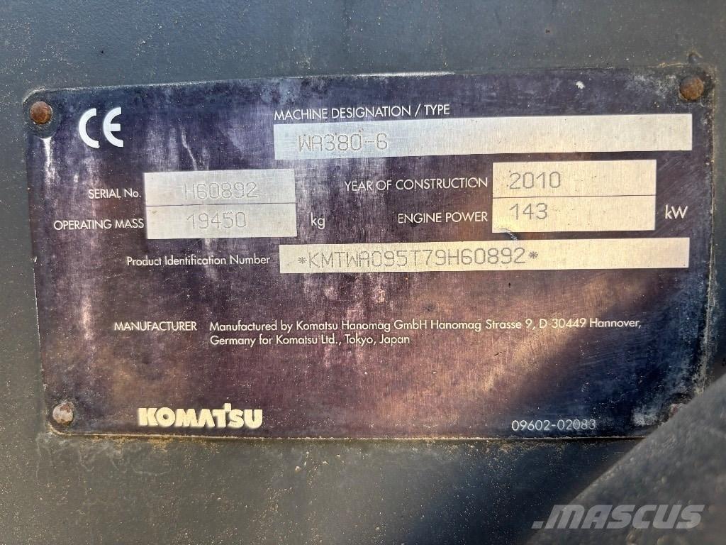 Komatsu WA 380-6 Фронтальные погрузчики