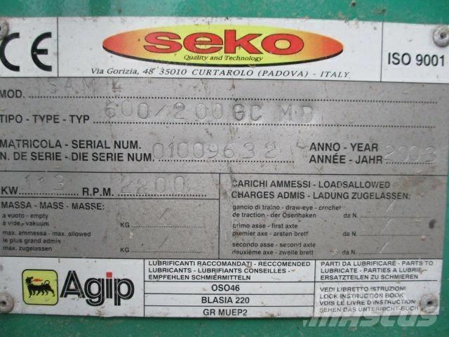 Seko 600/200GC MD Дробилки древесины