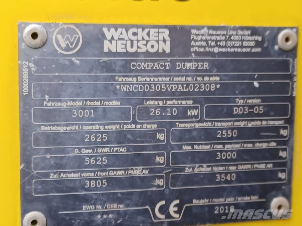 Wacker Neuson 3001 Мини-самосвалы