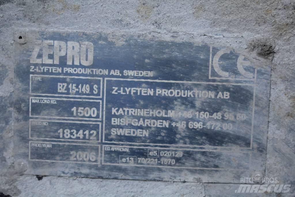  Zepro bakgavellyft Гидравлическая система