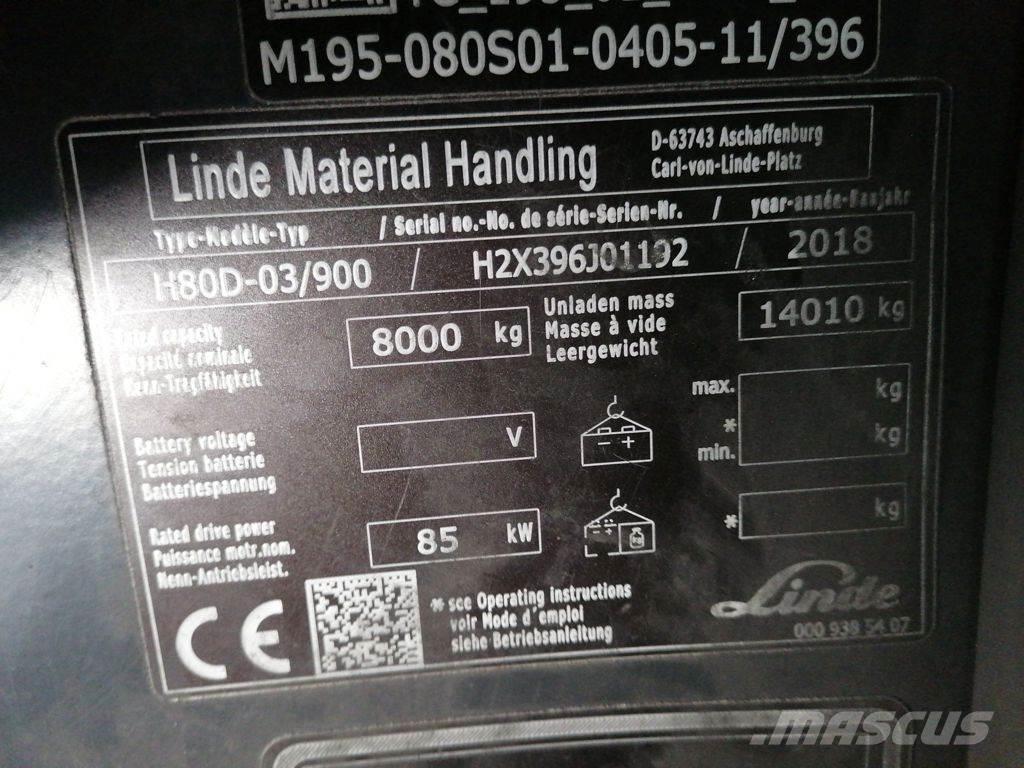 Linde H80D-03/900 Дизельные погрузчики
