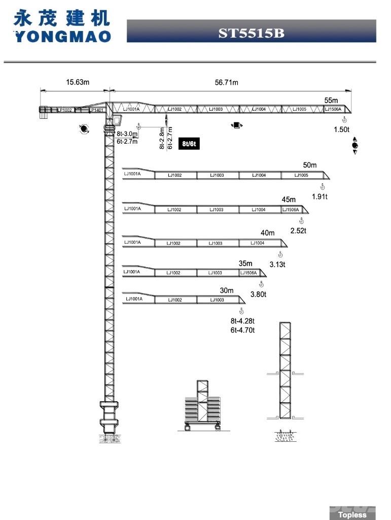 Yongmao ST5515B-6T Башенные краны