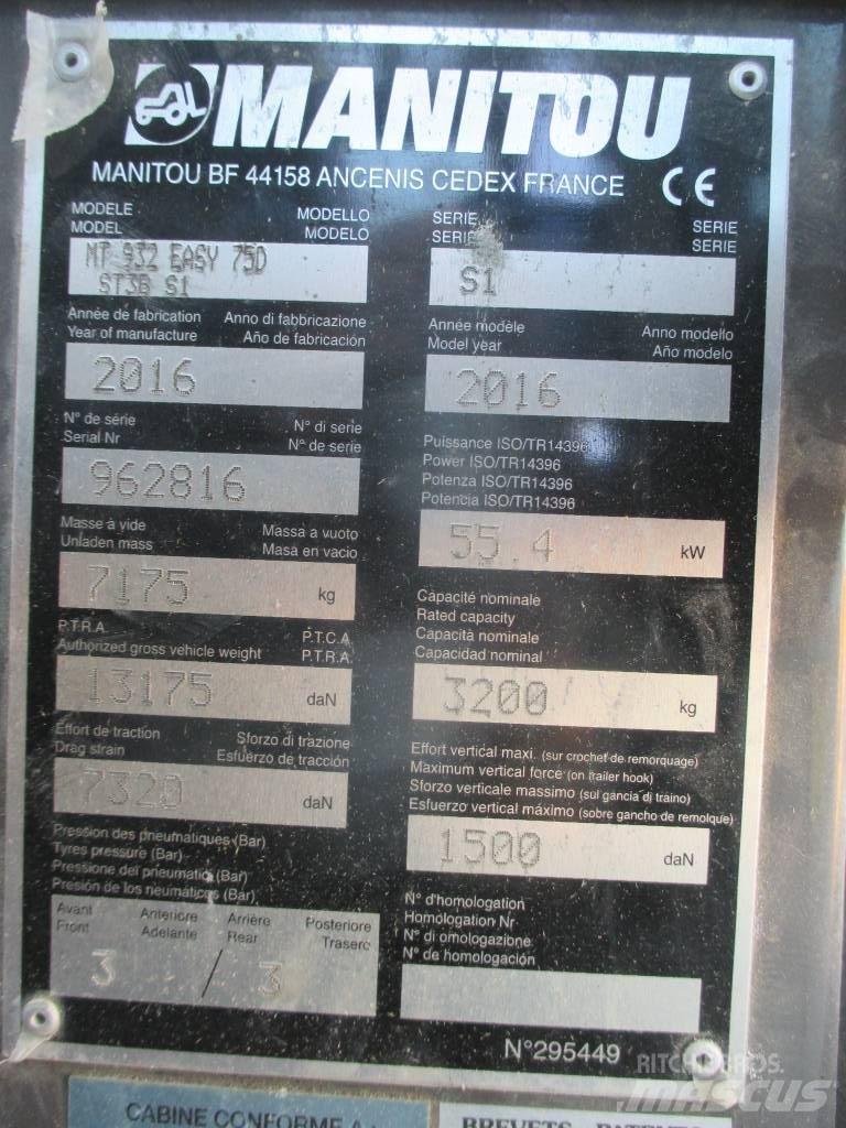 Manitou MT 932 Телескопические погрузчики