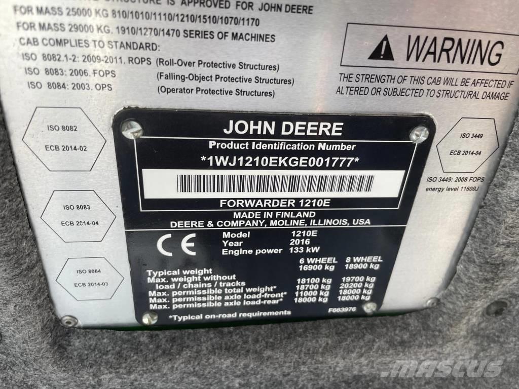 John Deere 1210 E Форвардеры