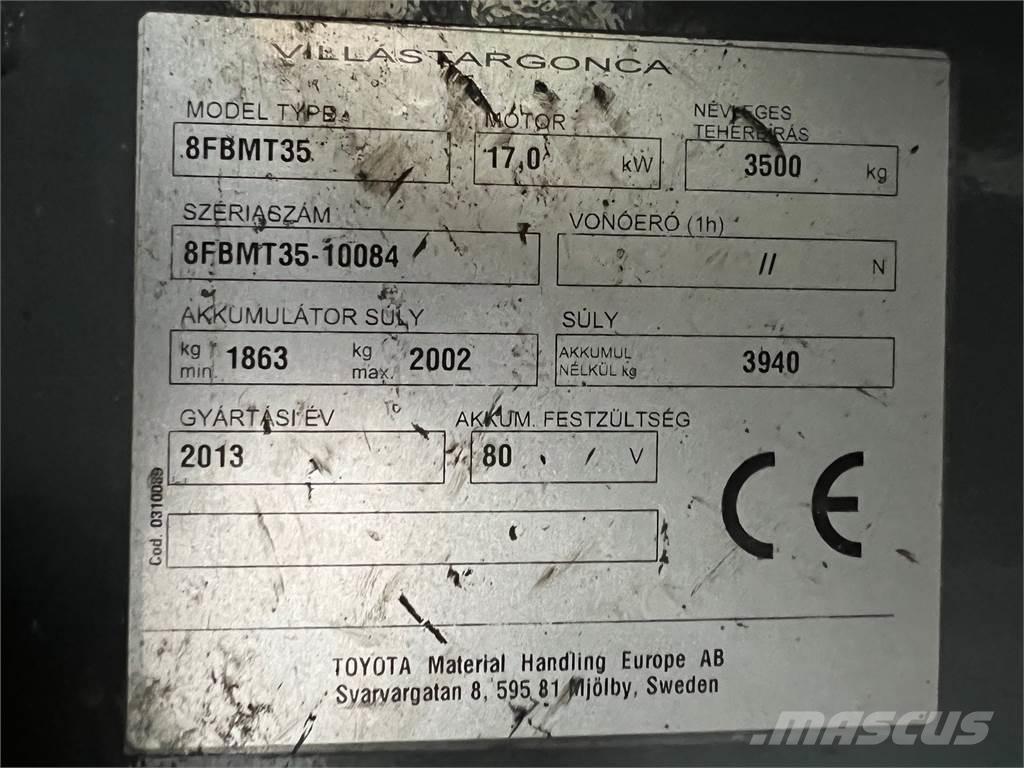Toyota 8FBMT35 Electric forklift trucks
