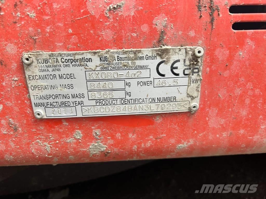 Kubota KX 080-4 A2 Мини-экскаваторы