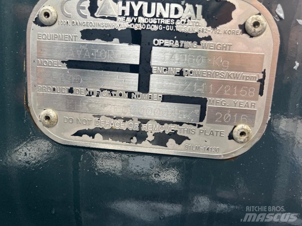 Hyundai HW140 Колёсные экскаваторы