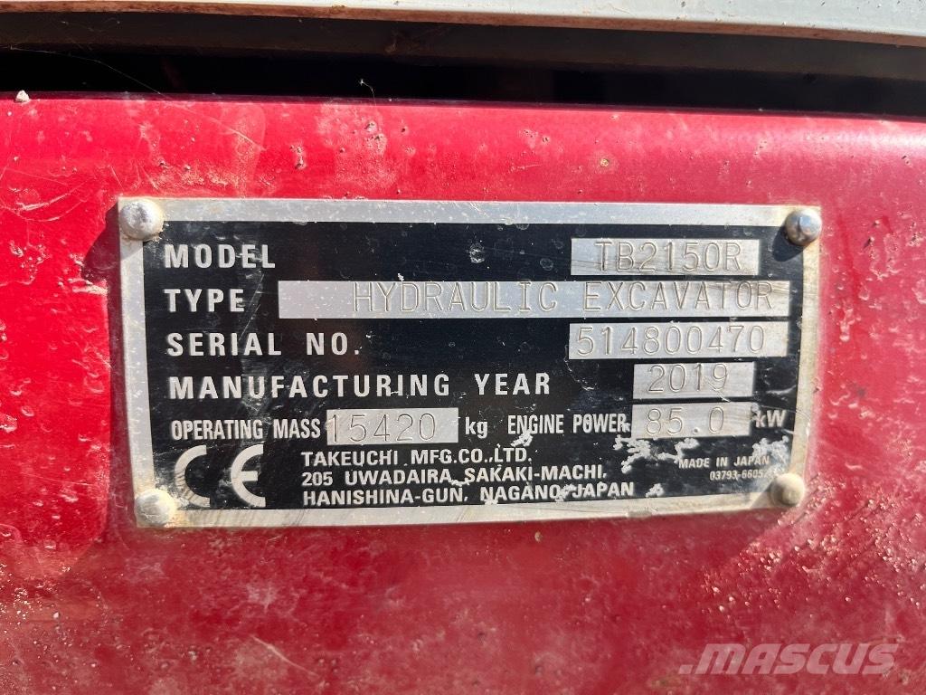 Takeuchi TB 2150 R Гусеничные экскаваторы