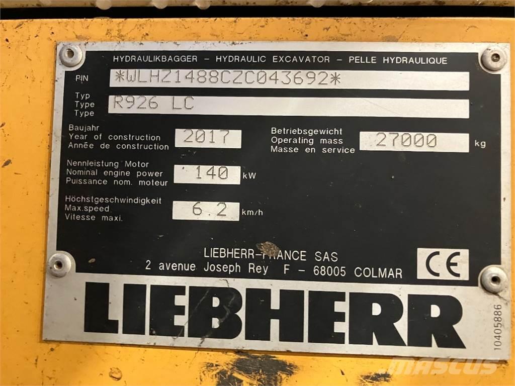 Liebherr R926 Гусеничные экскаваторы