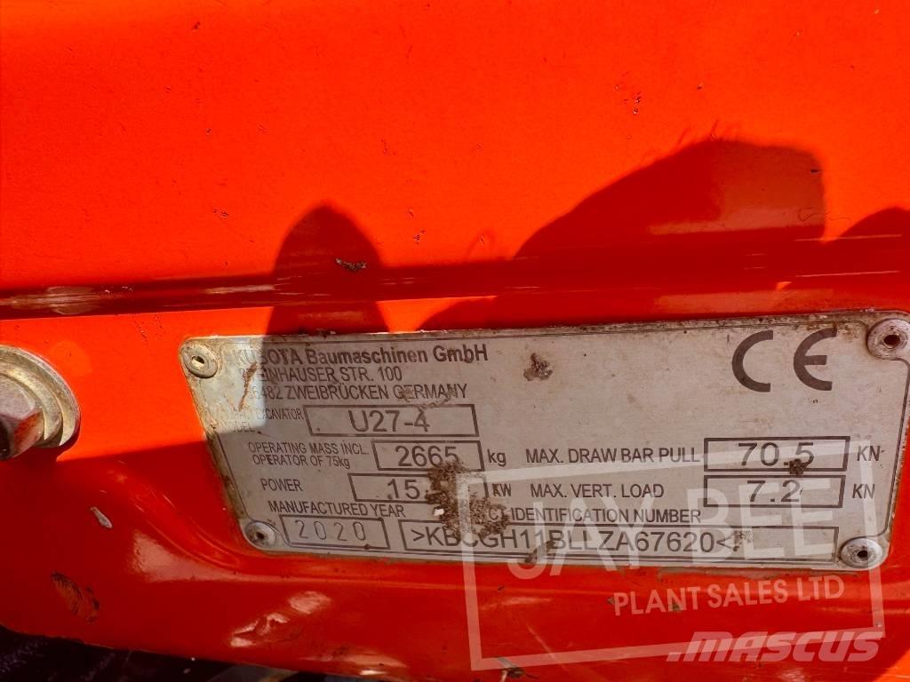 Kubota U 27-4 Мини-экскаваторы