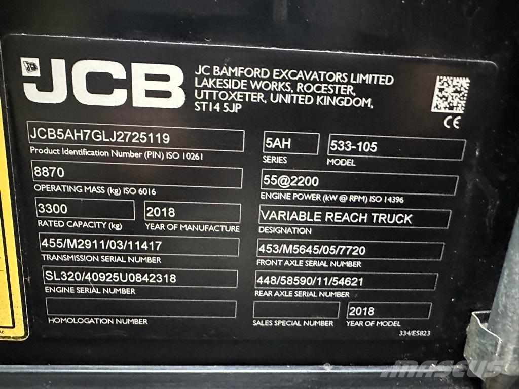 JCB 533-105 Телескопические погрузчики