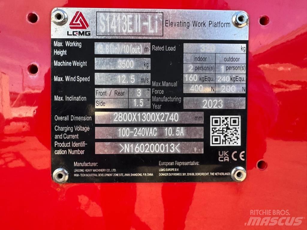 LGMG S 1413 EII Ножничные подъемники