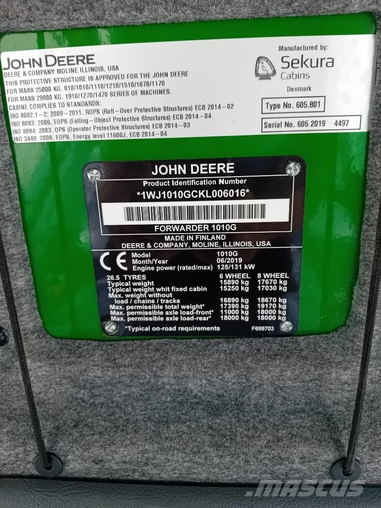 John Deere 1010G Форвардеры