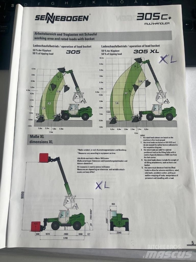 Sennebogen 305 XL Телескопические фронтальные погрузчики