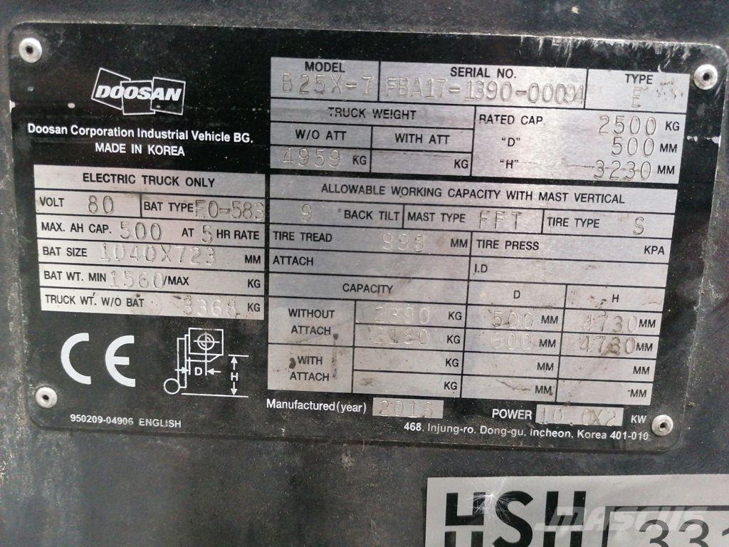 Doosan B25X-7 Электропогрузчики
