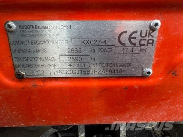 Kubota KX 027-4 Мини-экскаваторы