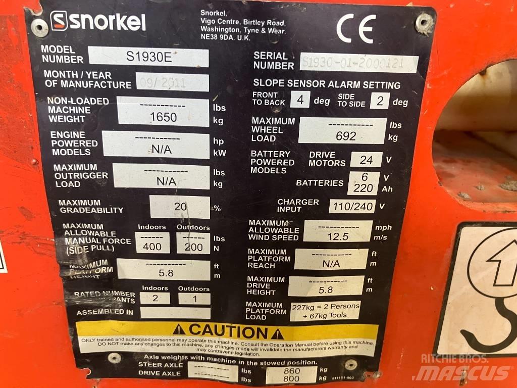Snorkel S 1930 E Ножничные подъемники