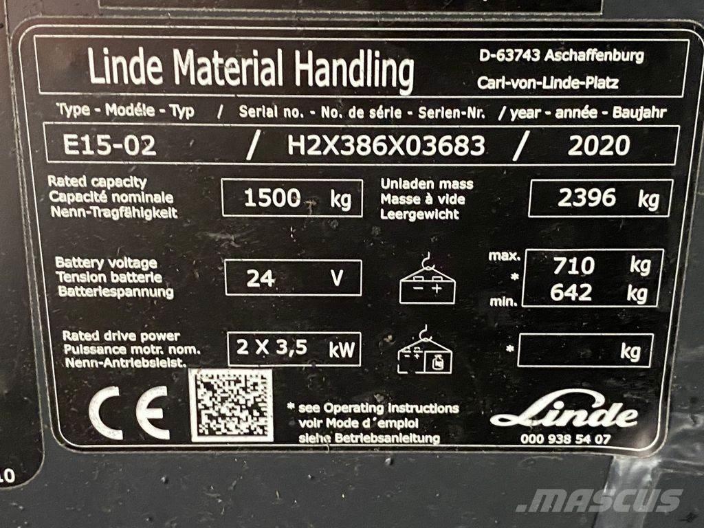 Linde E15-02 Электропогрузчики
