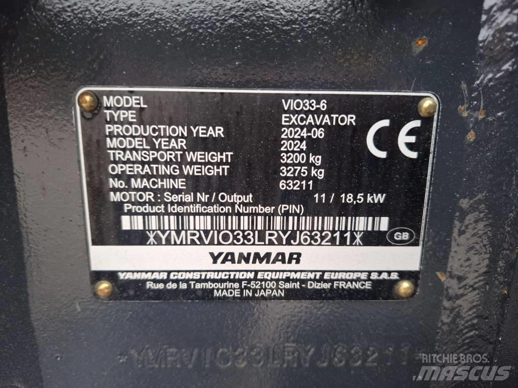 Yanmar Vio 33-6 Мини-экскаваторы