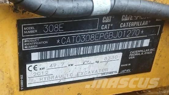 CAT 308 E CR Малые экскаваторы 7т-12т
