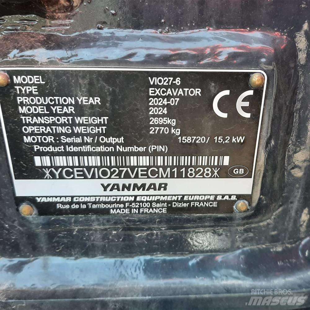 Yanmar Vio 27 Мини-экскаваторы