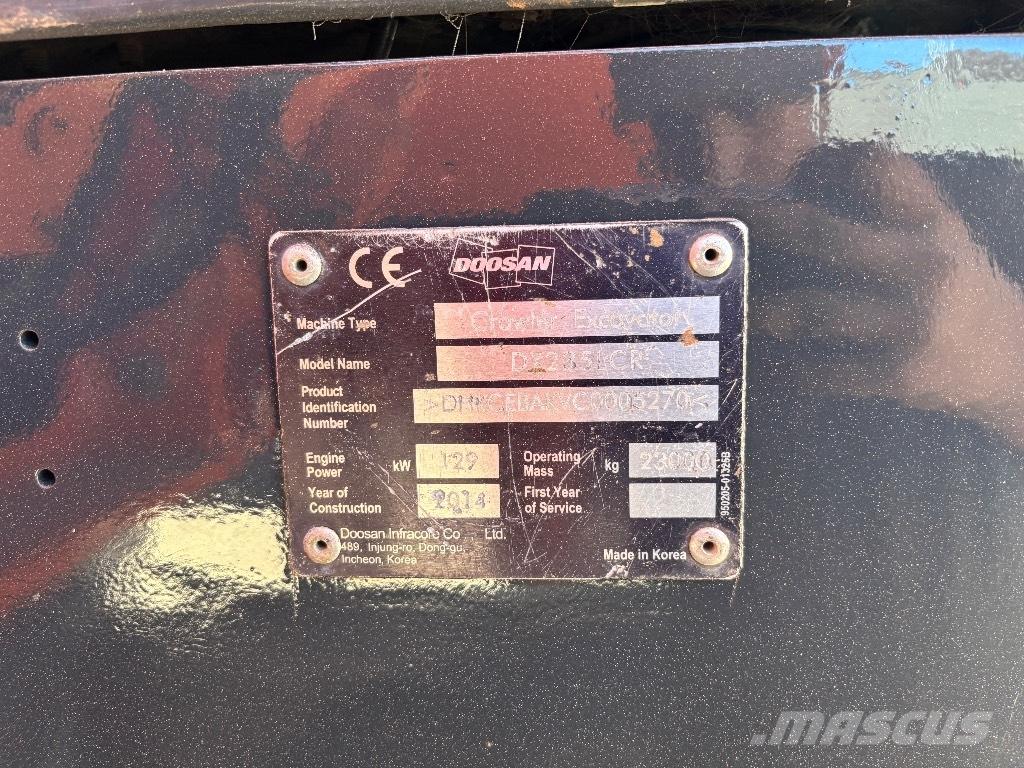 Doosan DX 235 LCR Гусеничные экскаваторы