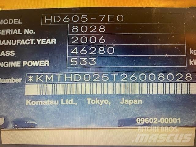 Komatsu HD 605-7 Карьерные самосвалы