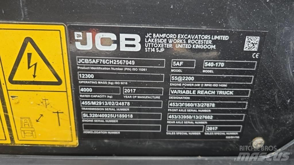 JCB 540-170 Телескопические погрузчики