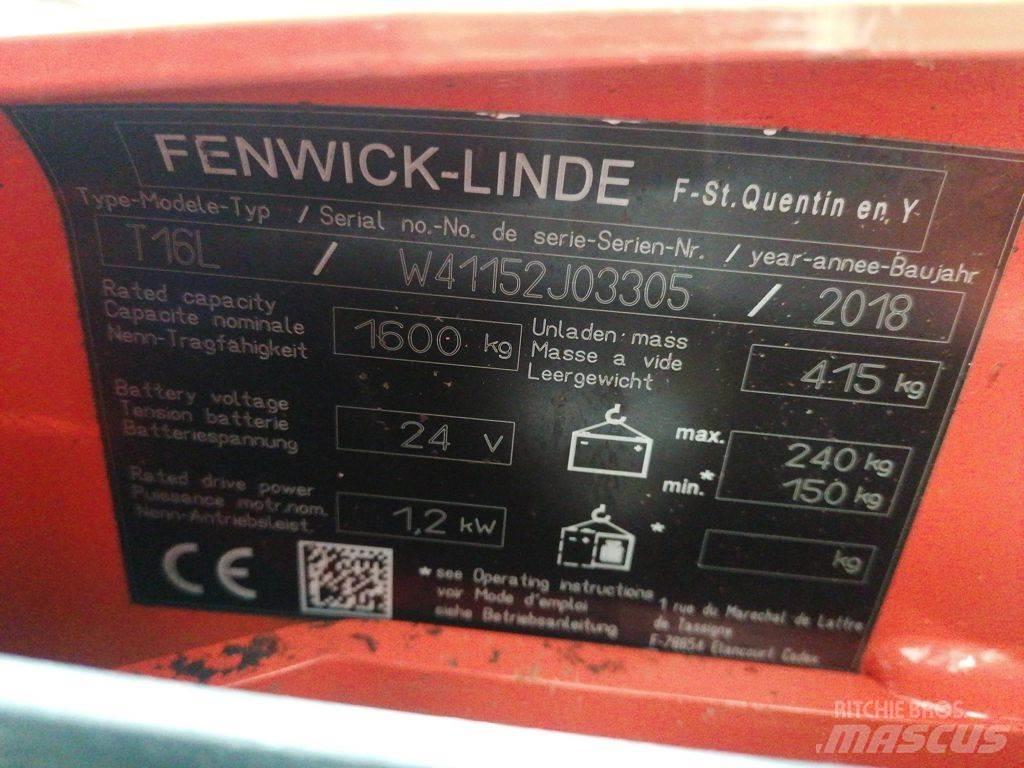 Linde T16L Ручные электрические тележки