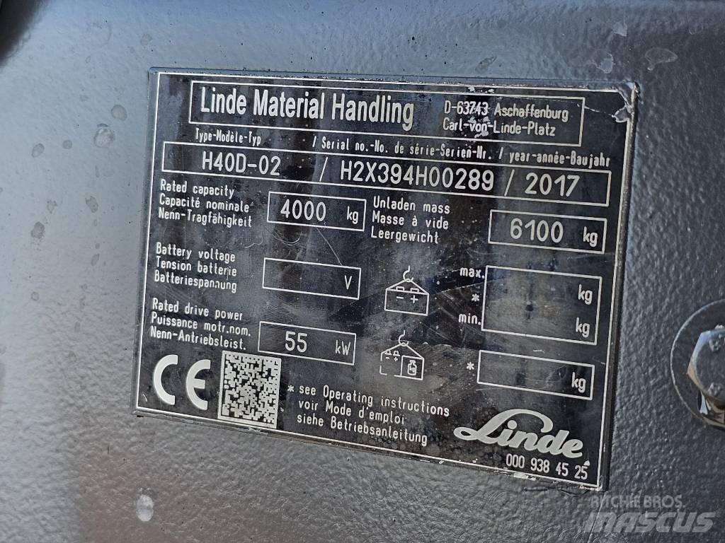 Linde H40D-02 Дизельные погрузчики