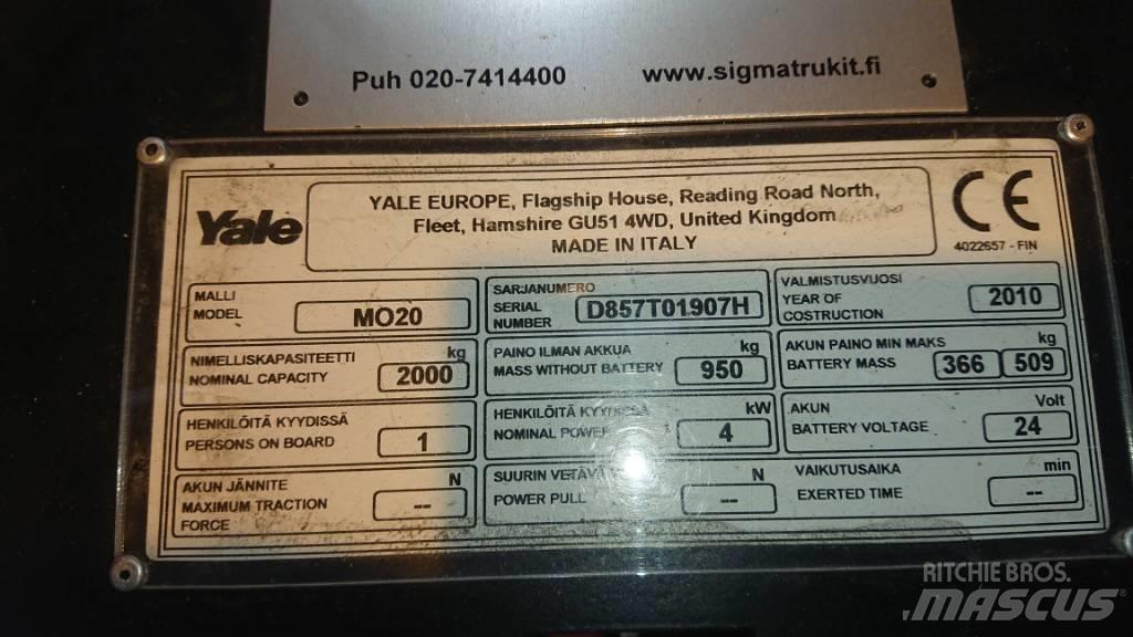 Yale MO20 Горизонтальные комплектовщики