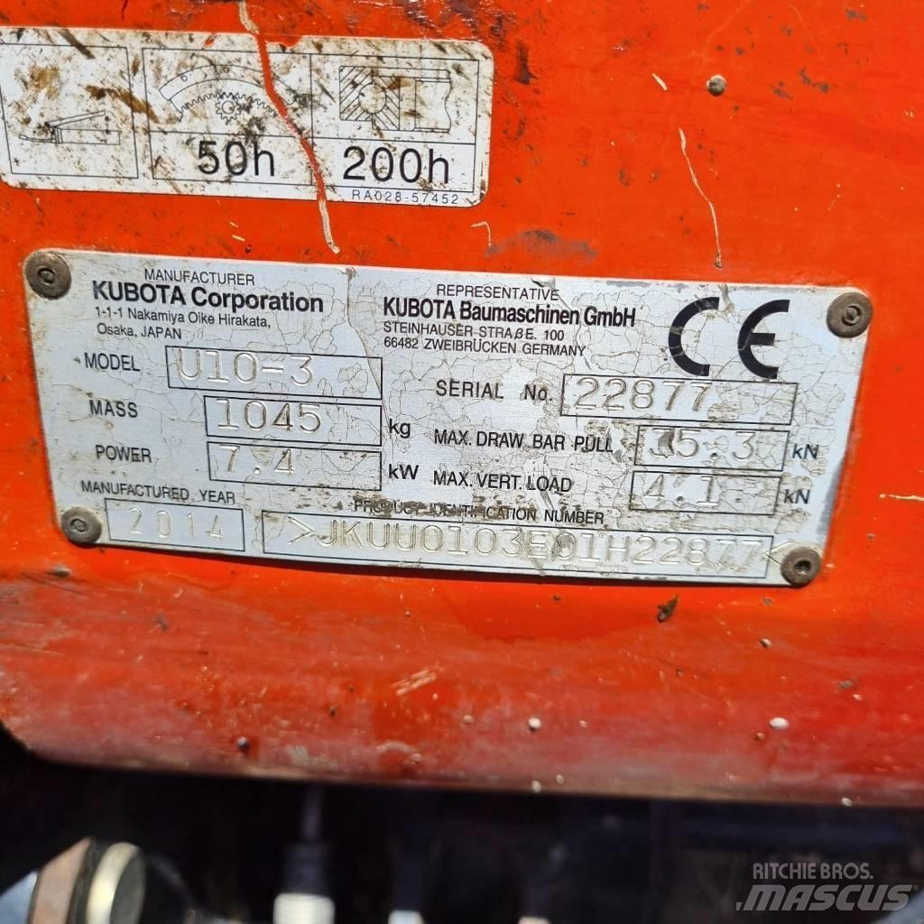 Kubota U 10-3a Мини-экскаваторы