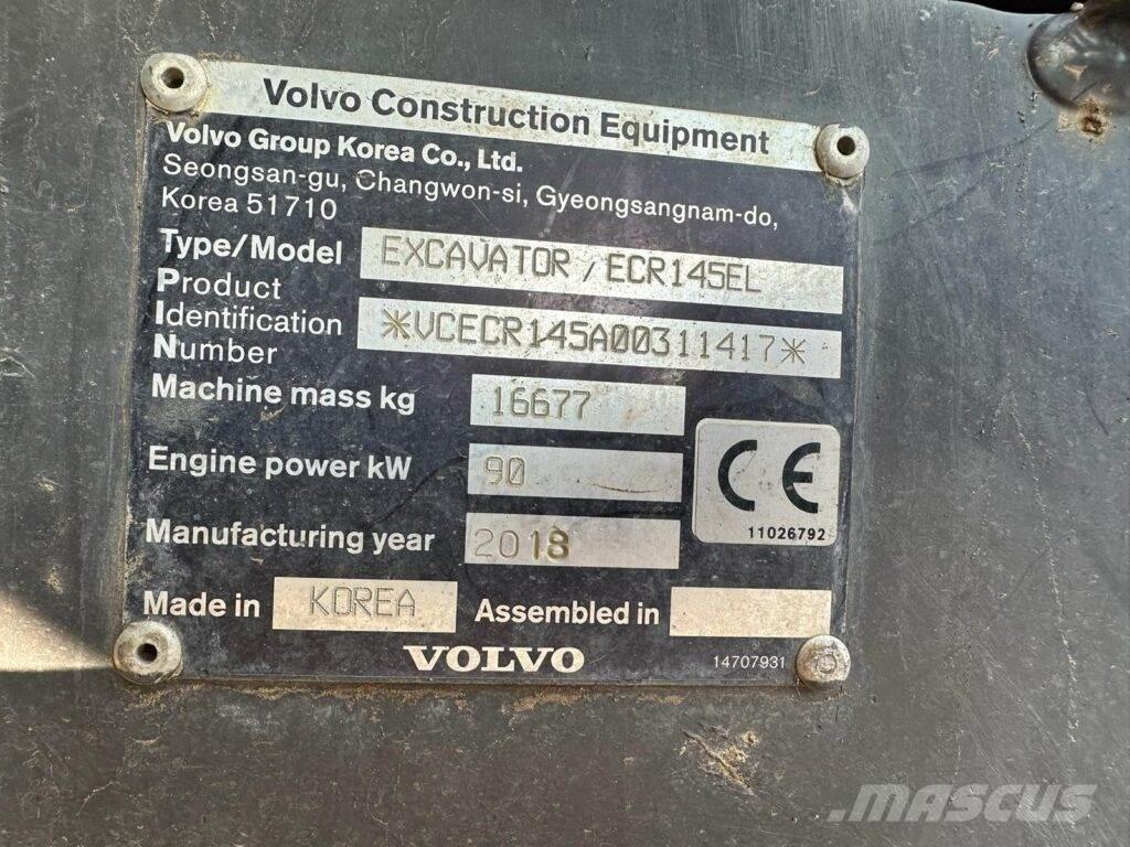 Volvo ECR145EL Гусеничные экскаваторы