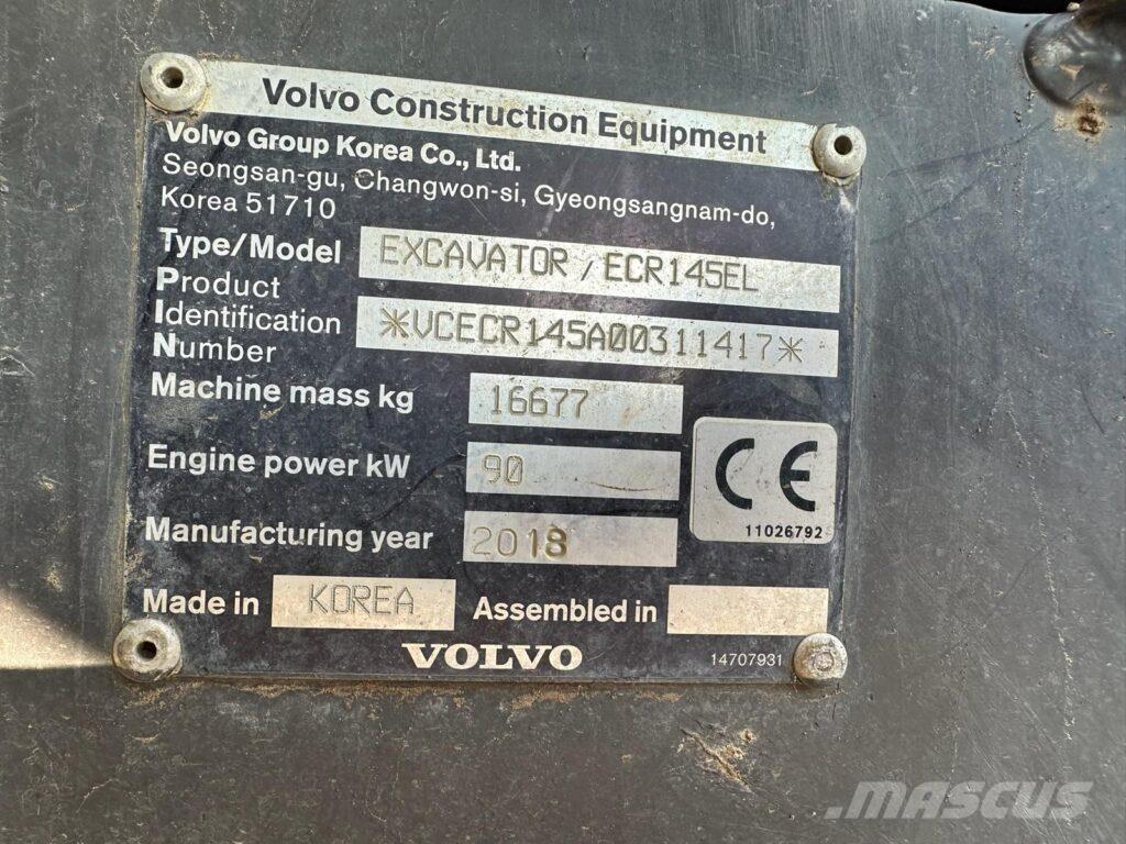 Volvo ECR145EL Гусеничные экскаваторы