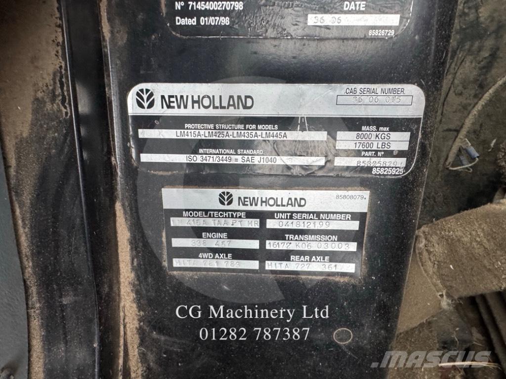 New Holland LM 415 A Сельскохозяйственные телескопические погрузчики