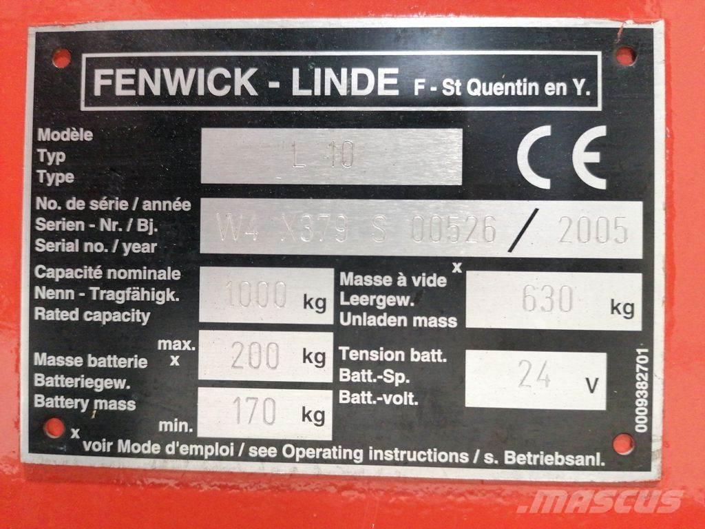 Linde L10 Ручные штабелёры с электроподъёмом