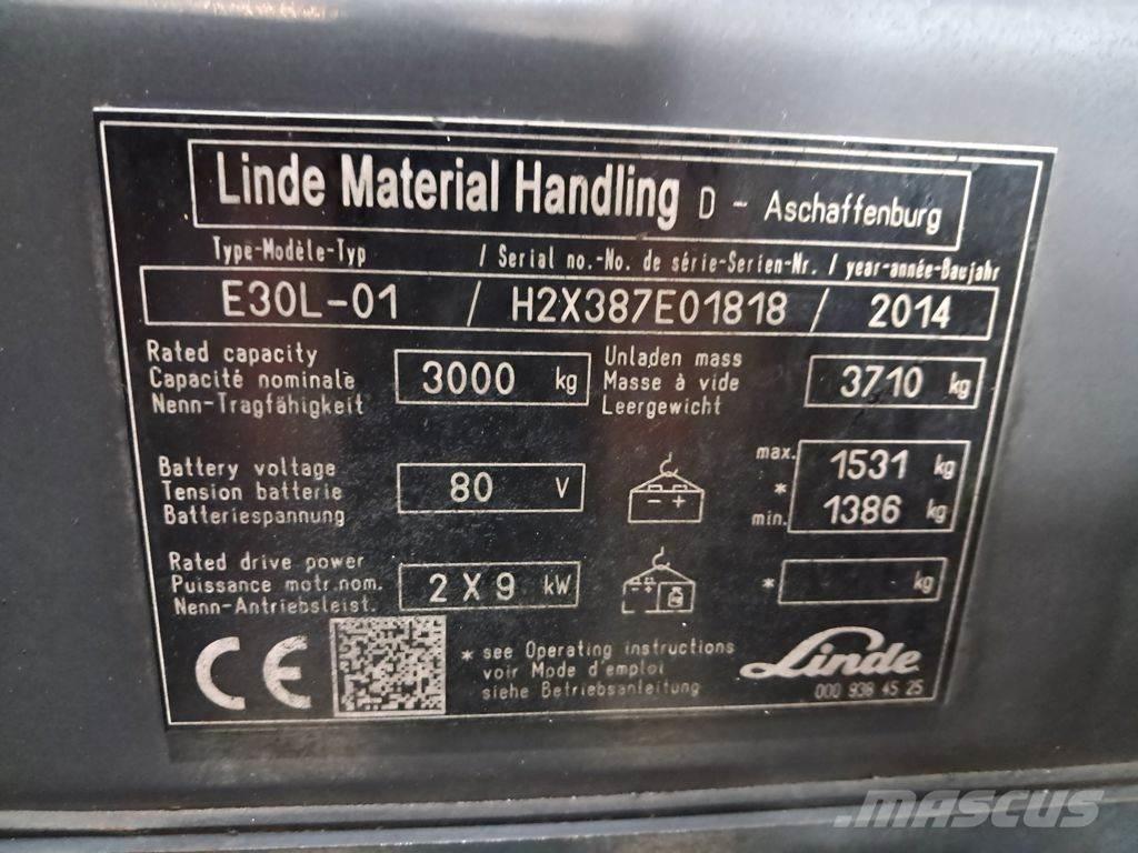 Linde E30L-01 Электропогрузчики