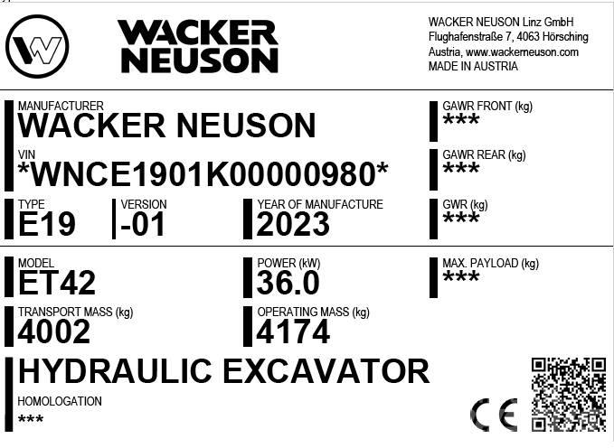 Wacker Neuson ET42 Гусеничные экскаваторы