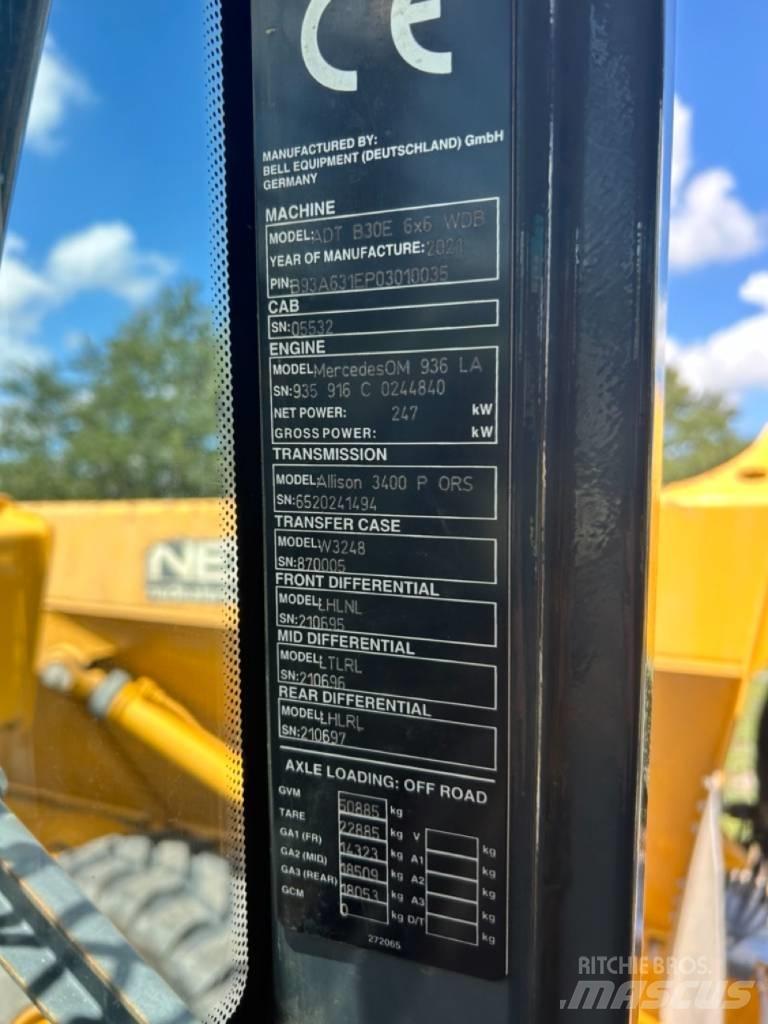 Bell B30E Шарнирно-сочленённые самосвалы