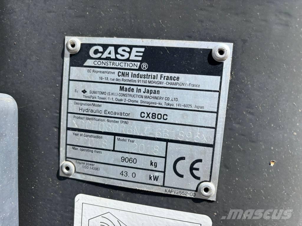 CASE CX 80 C Малые экскаваторы 7т-12т