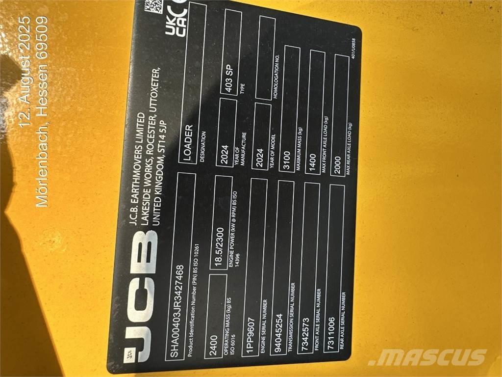 JCB 403 Фронтальные погрузчики