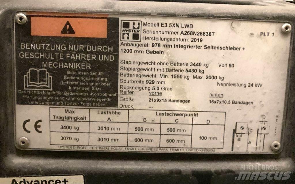 Hyster E 3.5 XN LWB Электропогрузчики